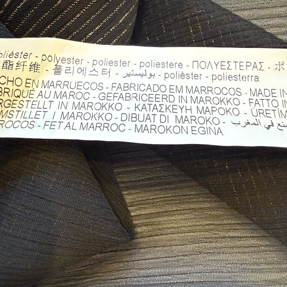 Zara Black/ Gold Sheer Duster Cardigan - Picture 12 of 14